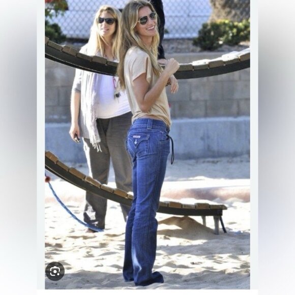 Hudson Jeans Signature Bootcut 19" Leg Opening Triangle Flap Pockets Low Rise - Picture 9 of 9